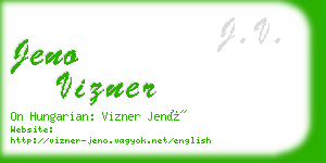 jeno vizner business card